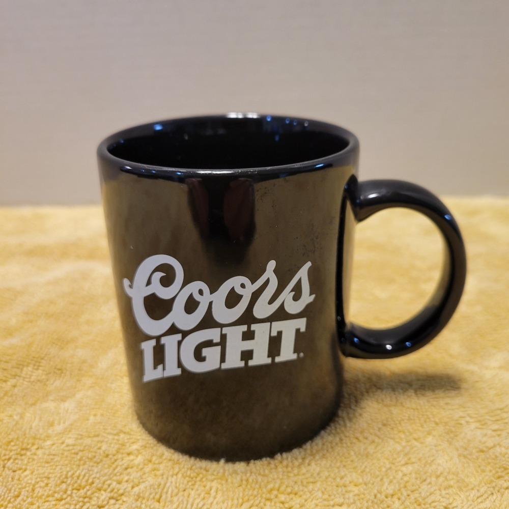 Coors Light Beer black‎ ceramic Vintage Coffee mug
